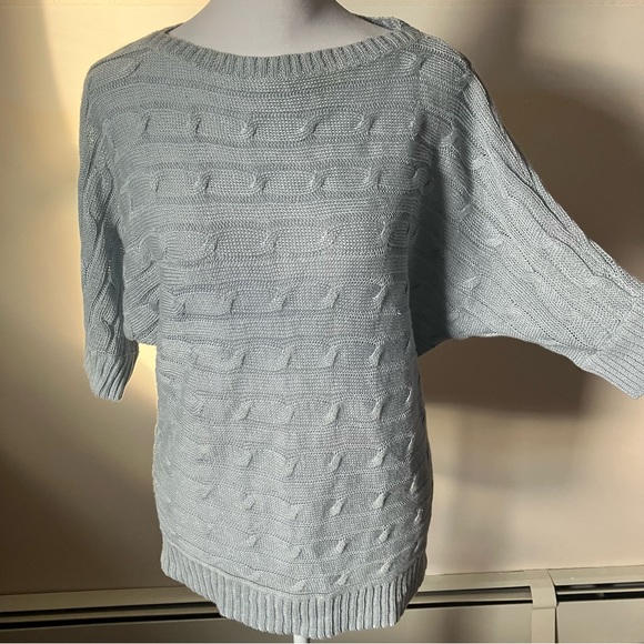 Ralph Lauren Black Label Cable Knit Short Sleeve Relaxed Fit Sweater size Small - Picture 2 of 6